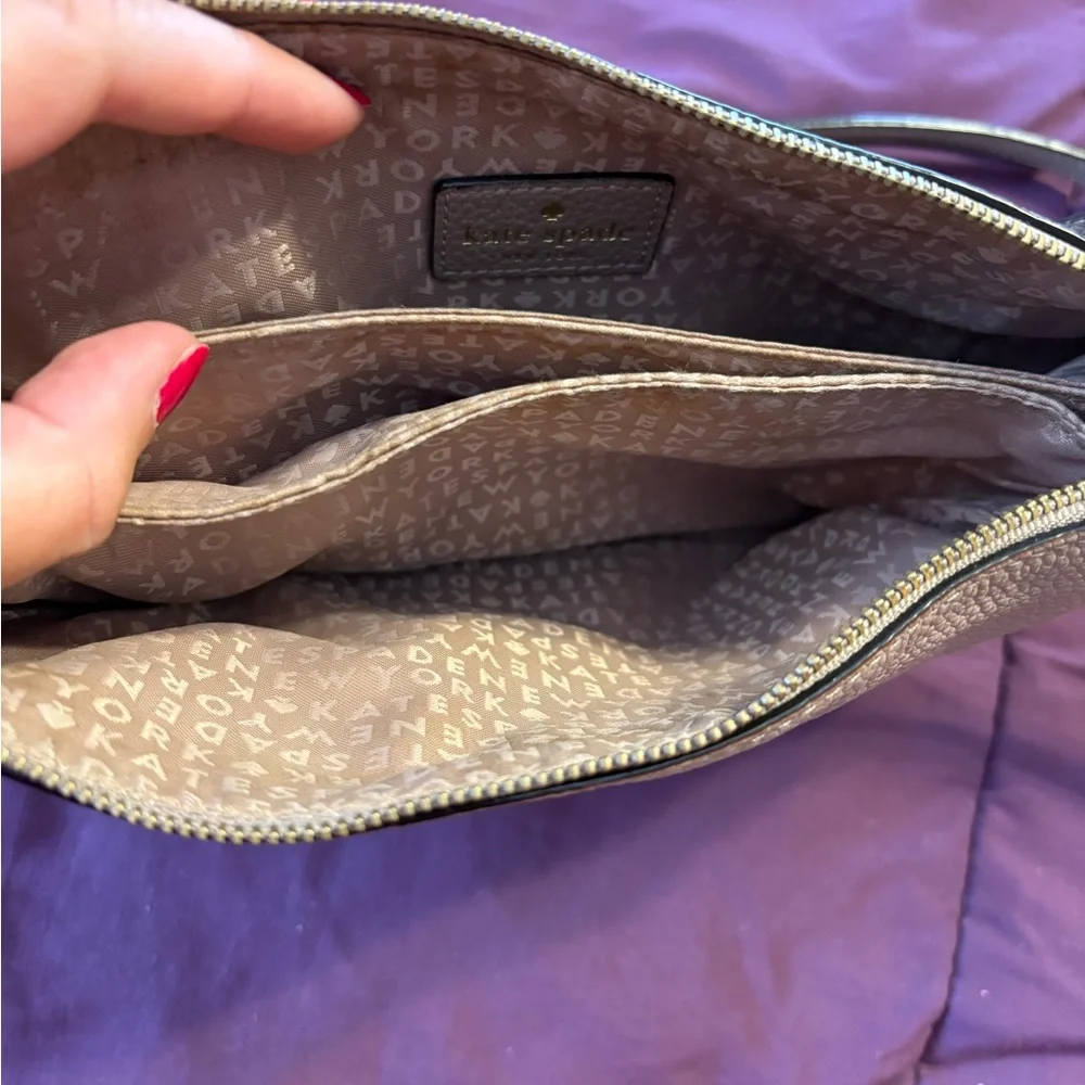 Kate Spade Taupe Leather Crossbody Bag